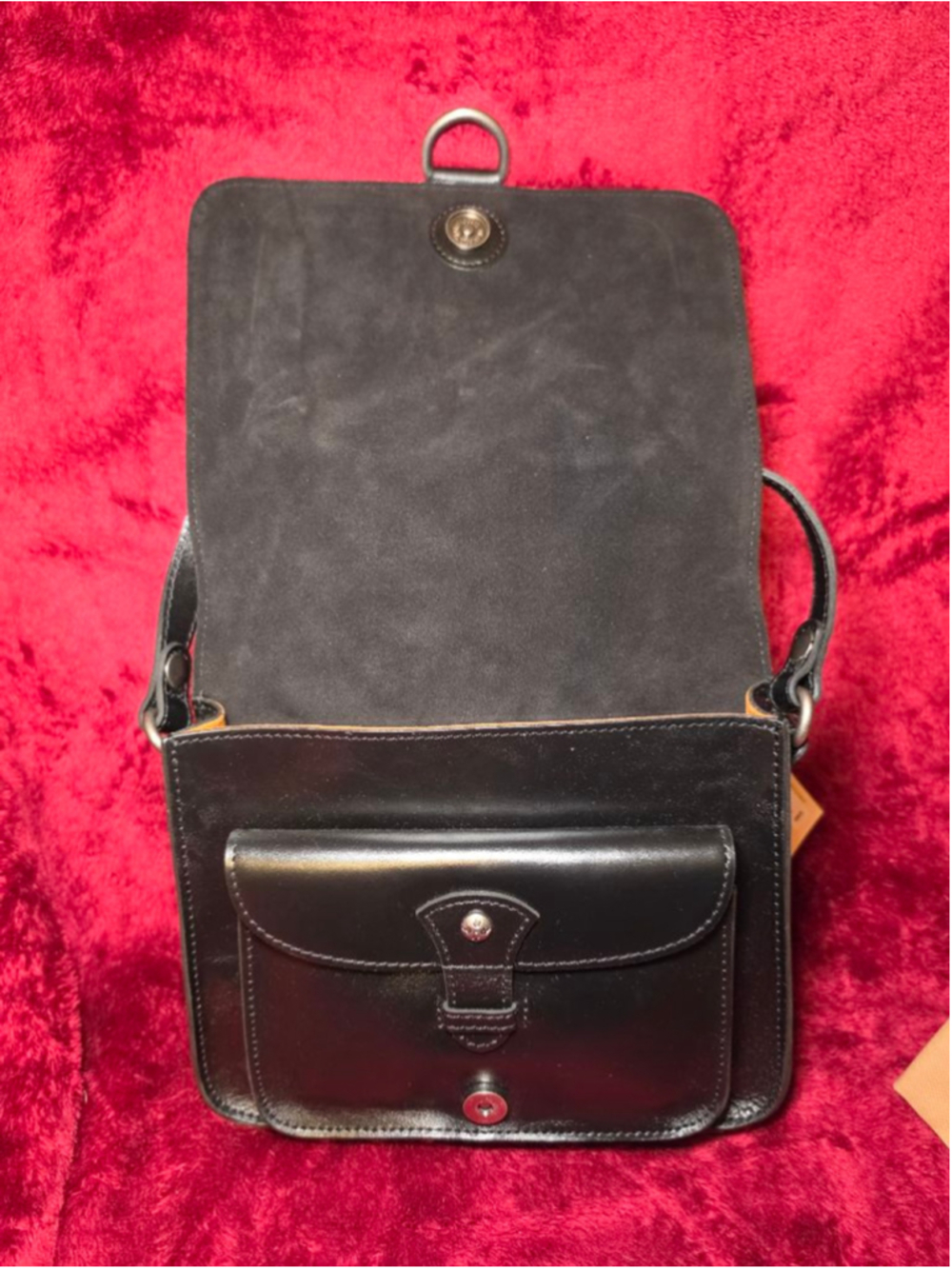 Patricia Nash Black Rose Tooled Leather Crossbody Bag One Size - Picture 6 of 9